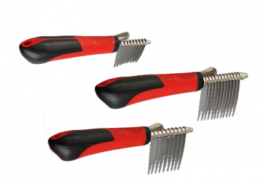 Professional Entfilzungskamm mit geraden Klingen, groß