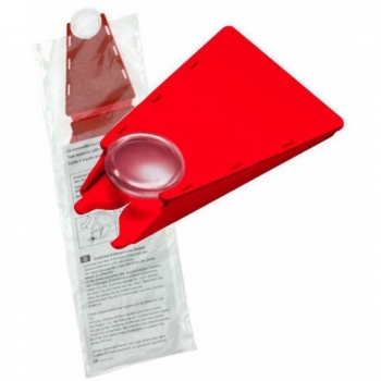 Zeckenentferner mit Lupe, klappbar, rot