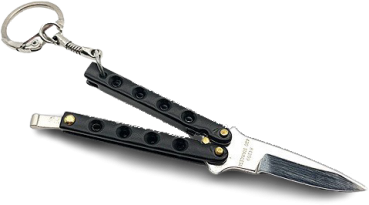 Schlüsselanhänger Butterfly, schwarz