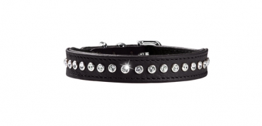 Hunter Halsband Crystal Line Petit 30 nickel, schwarz