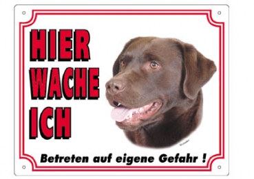 Warntafel Labrador, braun