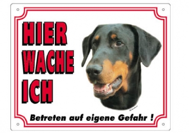 Warntafel Dobermann