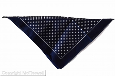 Hunde-Halstuch, blau-punkte, M 53x53cm