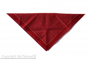 Hunde-Halstuch, rot-punkte, M 53x53cm