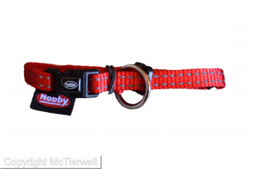 Halsband Classic Reflekt, rot L.13-20cm, B.10mm