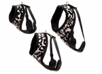 Mellow Fashion Brustgeschirr, Gr.M, schwarz-weiss, L:38-52cm B:15mm