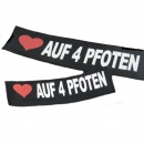 Logo "Auf 4 Pfoten"für IDC-Powergeschirr, klein 1Paar