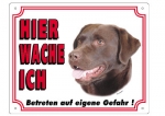 Warntafel Labrador, braun