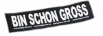 Logo "BIN SCHON GROSS" für IDC-Powergeschirr, klein 1Paar