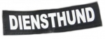Logo "DIENSTHUND" für IDC-Powergeschirr, klein 1Paar