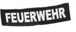 Logo "Feuerwehr" für IDC-Powergeschirr, groß 1Paar