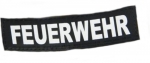 Logo "FEUERWEHR" für IDC-Powergeschirr, klein 1Paar