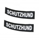 Logo "SCHUTZHUND" für IDC-Powergeschirr, groß 1Paar